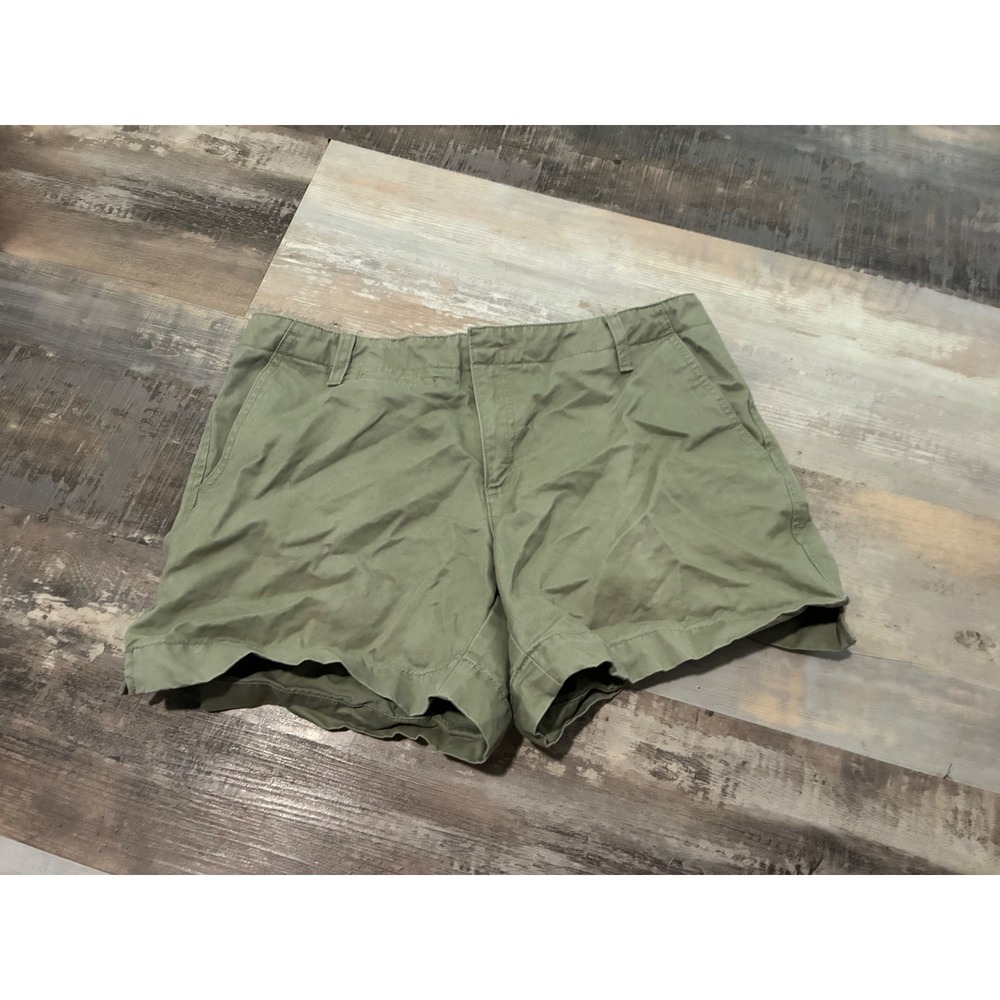 Old Navy Brand Womens Olive Green Khaki Cotton Utility Shorts Size 10